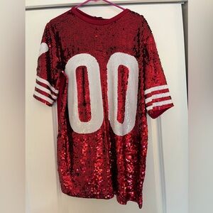 WHY DRESS Sequin T Shirt Dress